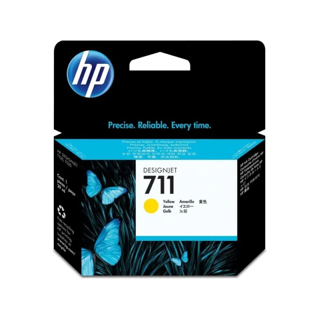 Hp 711 (CZ132A) Inktcartridge Geel