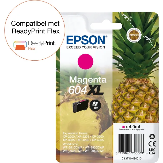 Epson 604XL - Inktcartridge - Origineel - Hoge capaciteit - Magenta