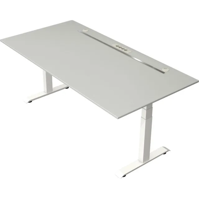 Kerkmann Zit sta bureau Move Boost 4 - 200x100cm - licht grijs-wit