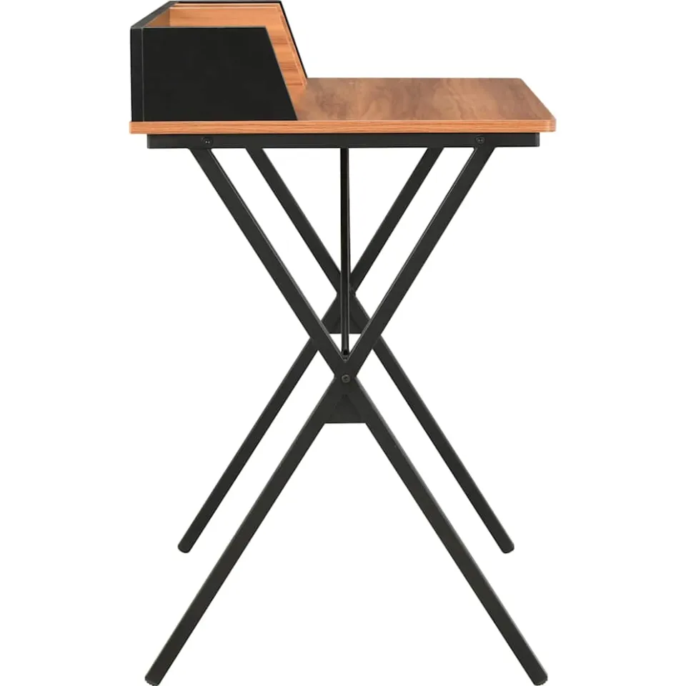 vidaXL Bureau 80x50x84 cm zwart en bruin, foto 4
