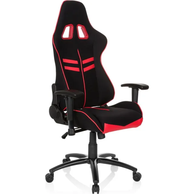 hjh office Gaming Stoel LEAGUE PRO I Stof / kunstleder zwart / rood hjh OFFICE
