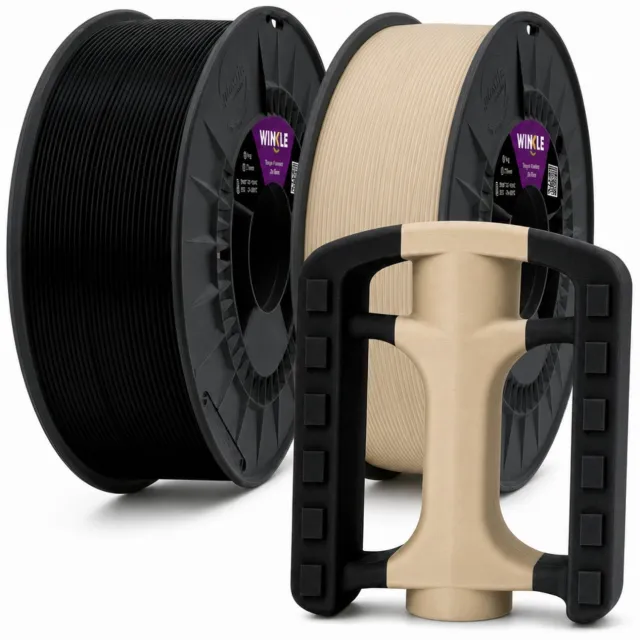 Winkle ASA 3D Filament - Filament voor 3D printer - Hoge Nauwkeurigheid - Zwart/Naturel - Ø 1,75 mm - 2x1 kg