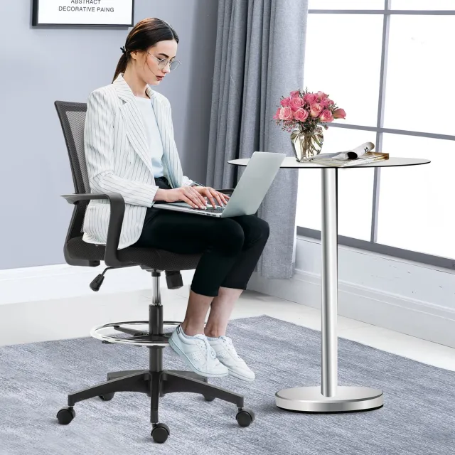 Lunpog Classic Basic Ergonomische Bureaustoel - Office Chair - Bureaustoelen voor Volwassenen Zwart