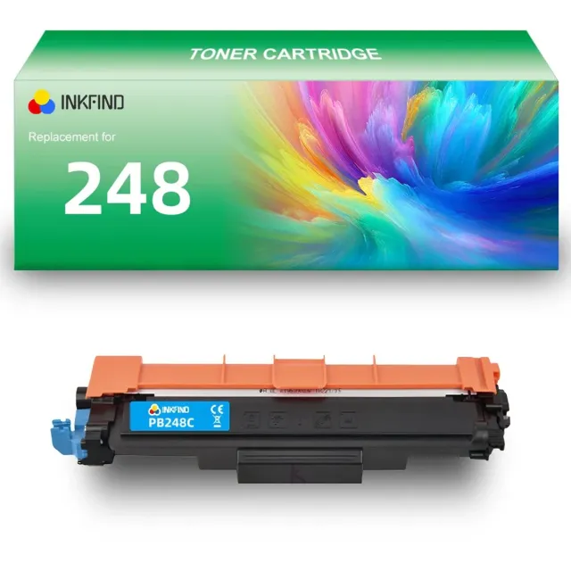 INKFIND TN248 Cyaan tonercartridge compatibel met Brother TN248 TN-248 Cyaan toner cartridge - 1-pack Cyaan Cyaan x 1