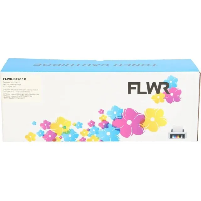 FLWR Toner / 410X / Cyaan - Geschikt voor HP