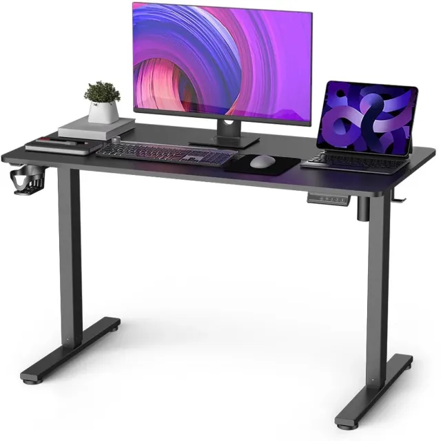 ITRONIQ Elektrisch Zit Sta Bureau - Gaming Bureau - Verstelbaar Bureau 70 tot 116 CM - 120x60 CM - Geheugenfunctie - Zwart
