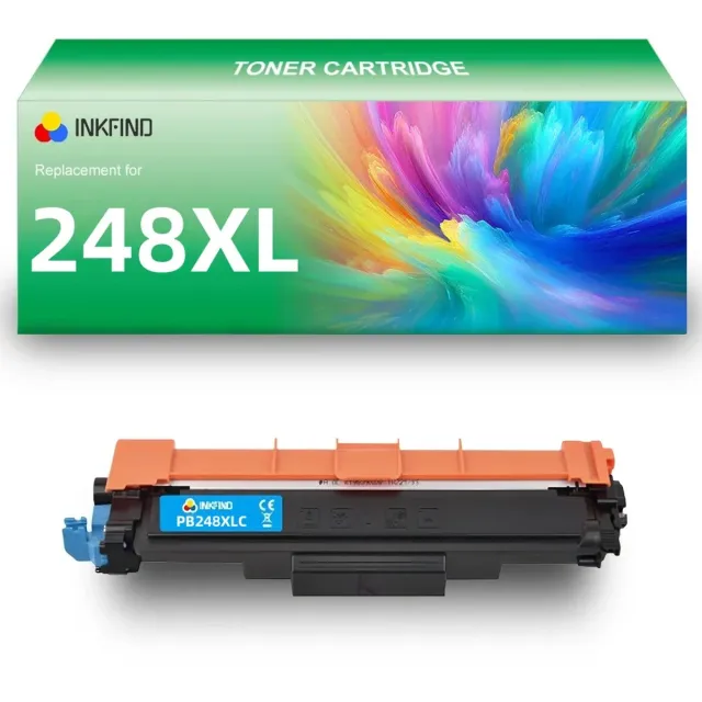 INKFIND TN248XL Cyaan tonercartridge compatibel met Brother TN248XL TN-248XL Cyaan toner cartridge - 1-pack Cyaan Cyaan x 1