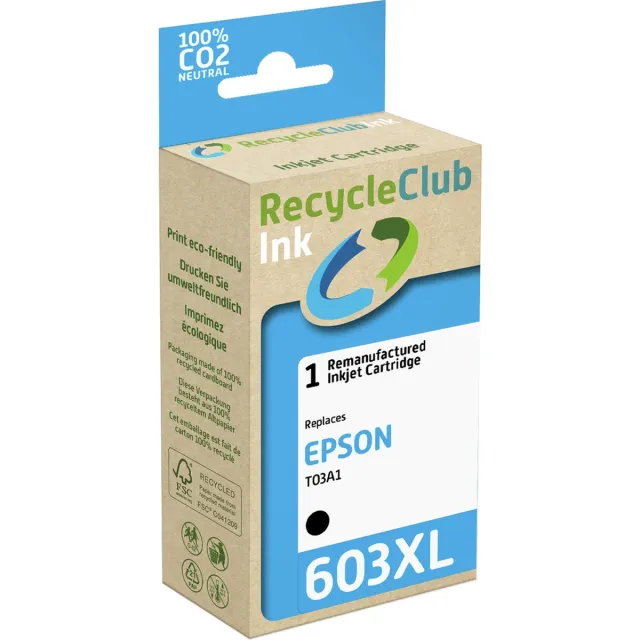 RECYCLECLUB K20807RC inktcartridge 1 stuk(s) Compatibel Hoog (XL) rendement Zwart