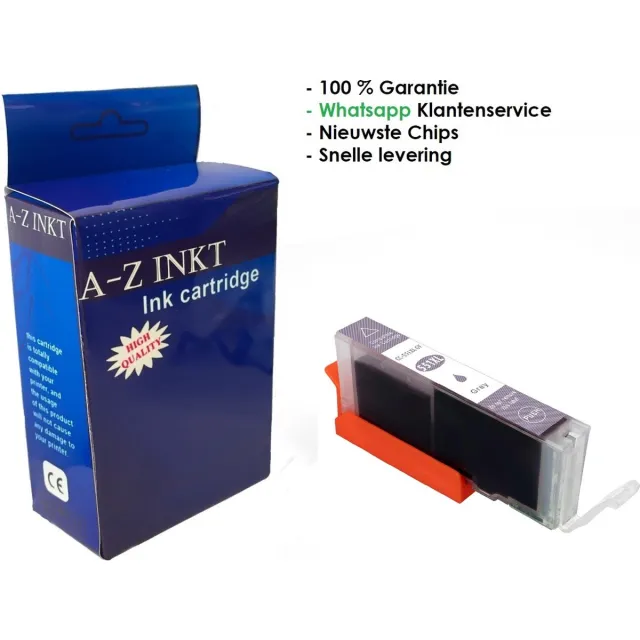 AtotZinkt Huismerk inkt cartridge voor Canon 551XL CLI-551XL grijs