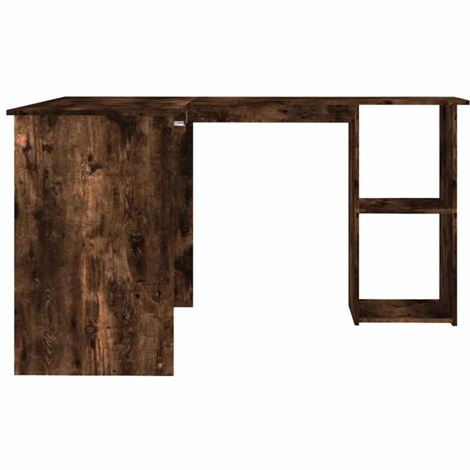 vidaXL Hoekbureau 120x140x75 cm bewerkt hout gerookt eikenkleurig, foto 4