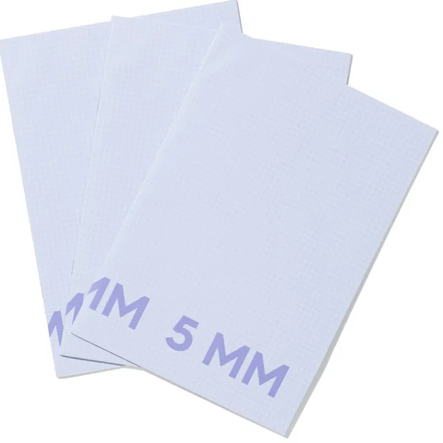 HEMA Schriften A4 geruit 5mm blauw, 3 stuks