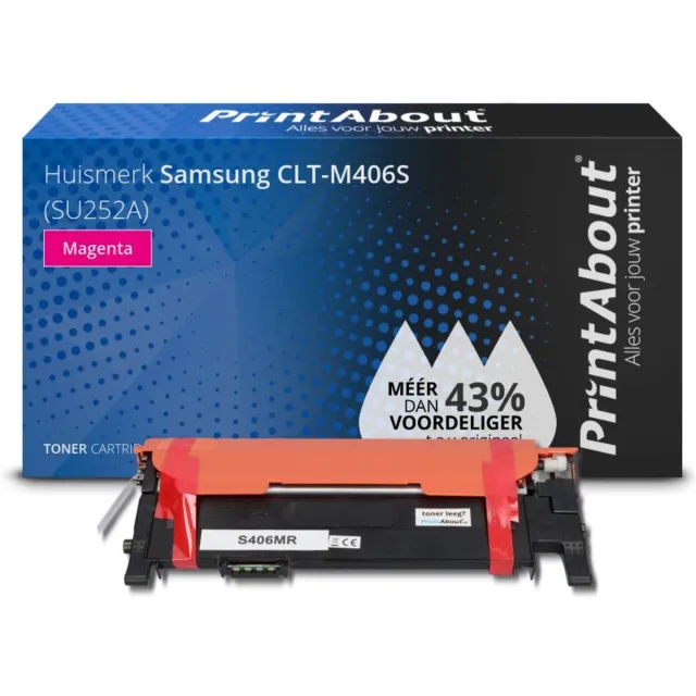 PrintAbout CLT-M406S toner magenta compatible voor Samsung