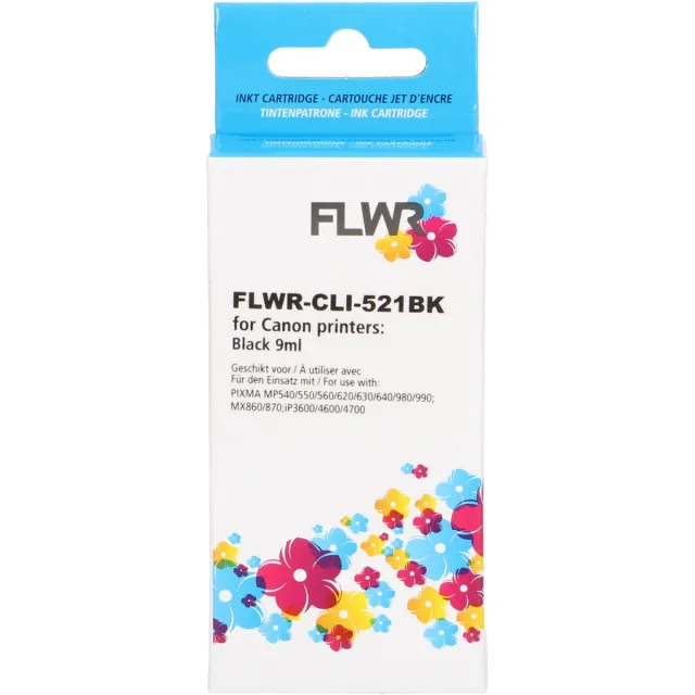 Canon FLWR - Cartridges / Canon CLI-521BK / zwart / Geschikt voor Canon