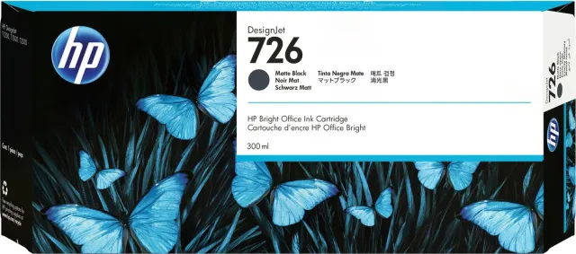 HP Original Ink Cartridge HP CH575A Black Matte back Mat Zwart