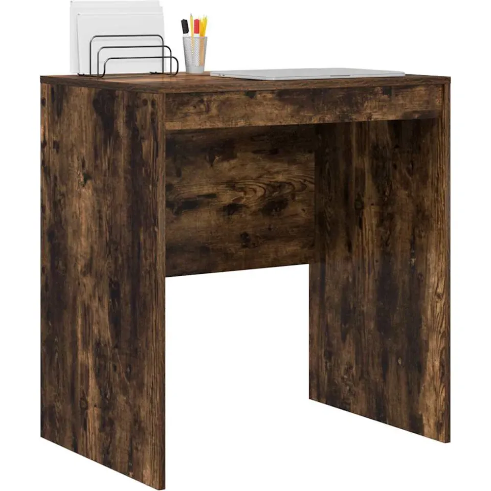 vidaXL Bureau Gerookt eiken 70 x 50 x 76 cm Bruin