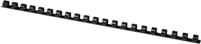 Q-CONNECT bindrug 10mm 21 rings 100 stuks zwart