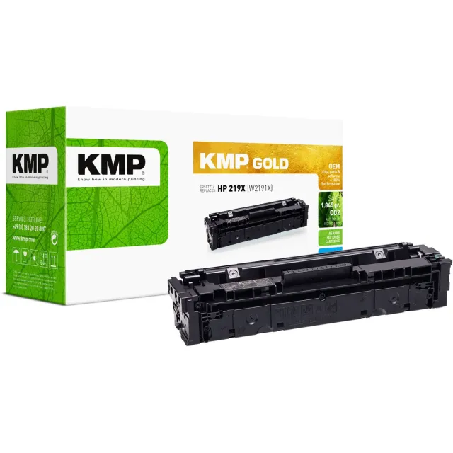 KMP Toner vervangt HP HP 219X / W2191X Compatibel Cyaan 2500 bladzijden 2571,6503 Zwart