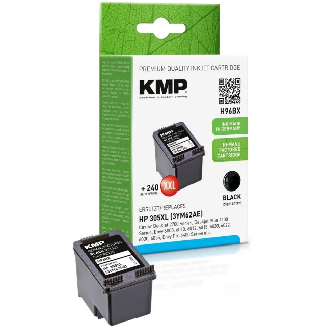 KMP SINGLEPACK H96BX inktcartridge 1 stuk(s) Compatibel Hoog (XL) rendement Zwart