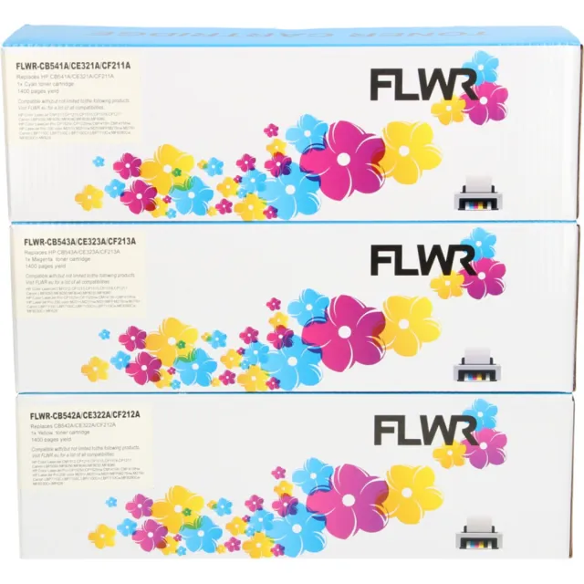 FLWR Toners / 131A / 3-pack CMY kleur - Geschikt voor HP
