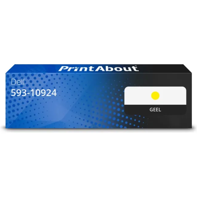 PrintAbout huismerk Toner 593-10924 (T222N) Geel Geschikt voor Dell