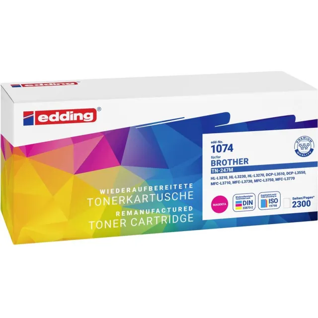 Edding Toner vervangt Brother TN-247M Compatibel Magenta 2300 bladzijden EDD-1074 18-1074