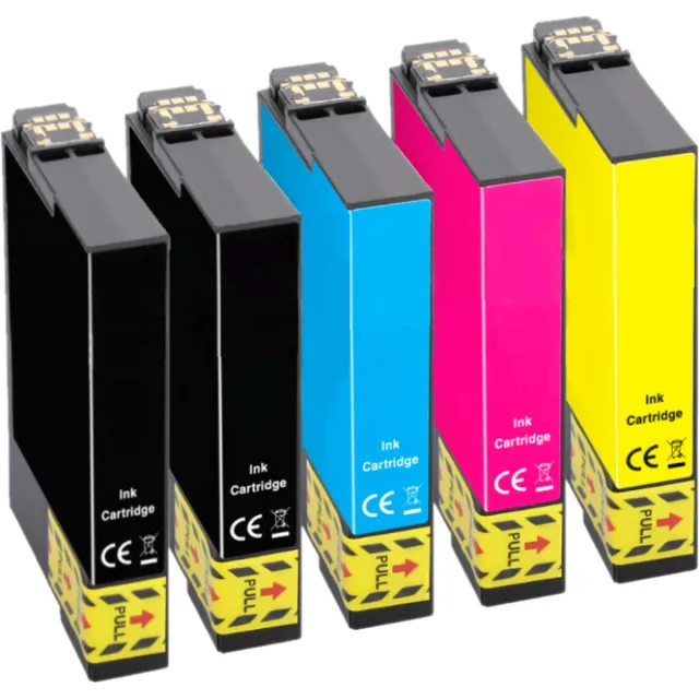 InktDL Huismerk geschikt voor Epson 502XL inktcartridges + Extra Zwart - XP-5100 - XP-5105 - XP-5150 - WF-2860DWF - WF-2880DWF Multipack 5 Cartridges (+1 Zwart)
