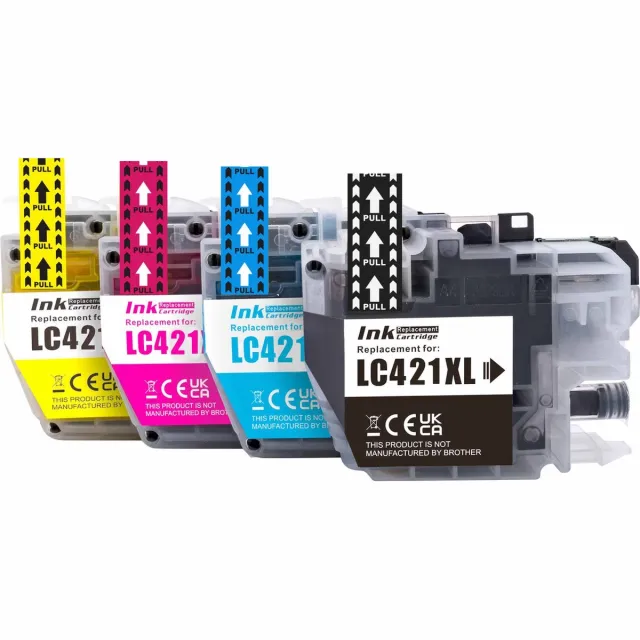 Inktkenners Inktcartridges Geschikt voor Brother LC-421XL / LC421XL | Multipack van 4 stuks Geschikt voor Brother DCP-J1050DW - MFC-J1010DW - DCP-J1140DW - LC421 - LC 421 zwart, cyaan, magenta, geel