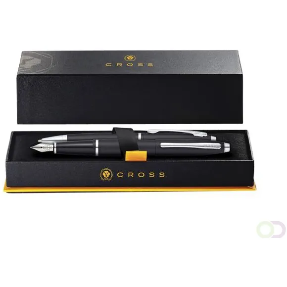 Cross Schrijfset Cross balpen en vulpen Calais medium mat zwart