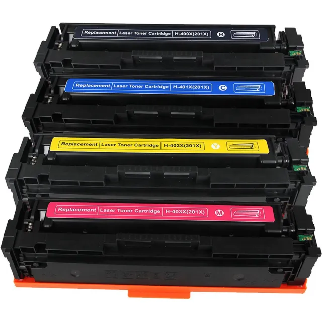Inktkenners Multipack Laser Toner Cartridges (201X) Geschikt voor CF400X, CF401X, CF402X en CF403X | Geschikt voor HP Color Laserjet Pro M252, M252DN, M252N, (MFP) M277, M277DW, M277N en M274N (Zwart, Cyaan, Magenta & Geel) printer Zwart (3200 pagina's), Cyaan (2500 pagina's), Geel (2500 pagina's), Magenta (2500 pagina's)