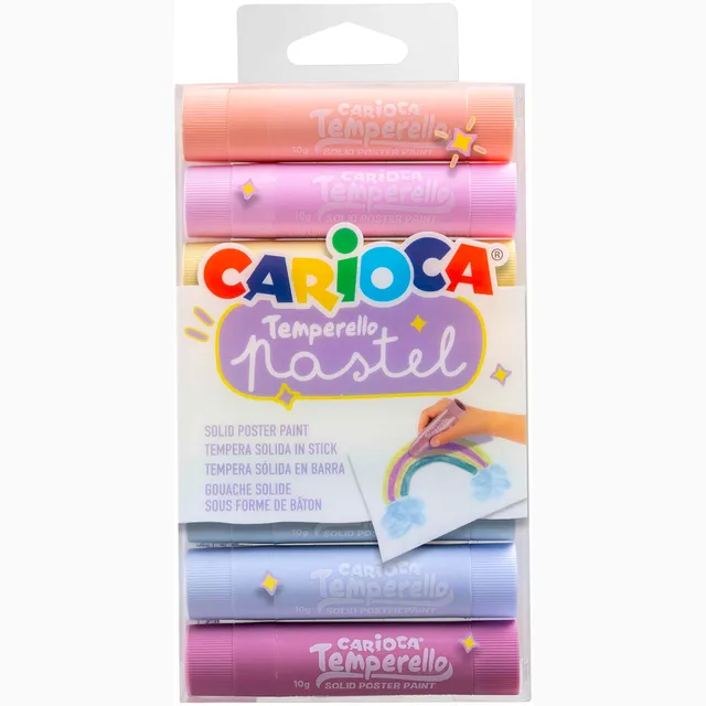 Carioca Verfstift Carioca Temperello set à 8 pastelkleuren