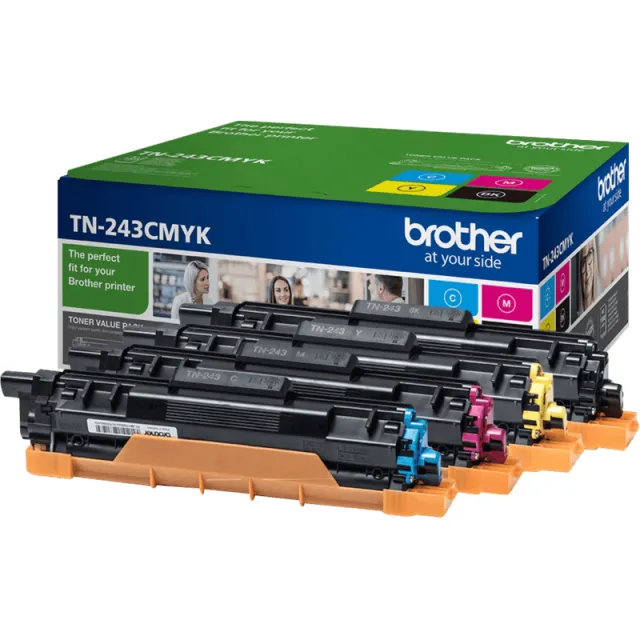 Brother TN-243CMYK tonercartridgeset Geel