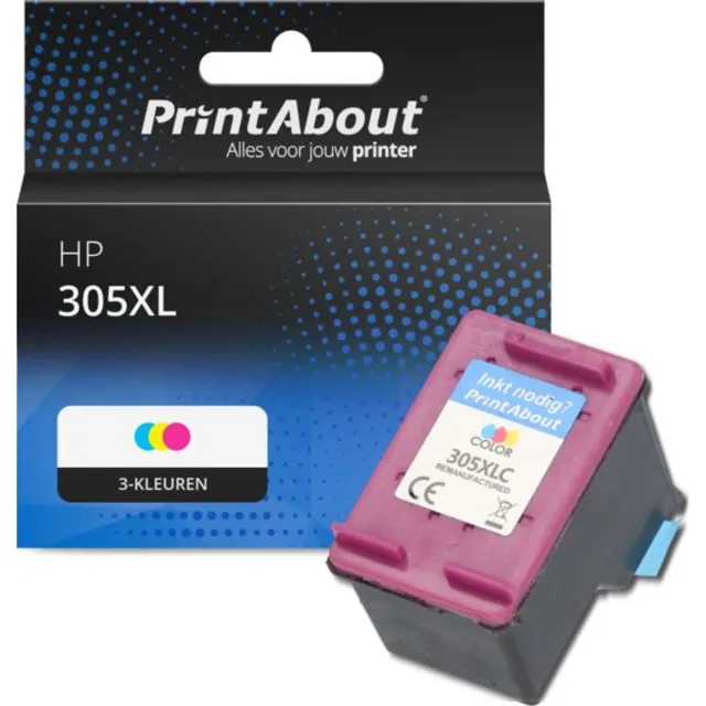 PrintAbout huismerk Inktcartridge 305XL (3YM63AE) 3-kleuren Hoge capaciteit geschikt voor HP