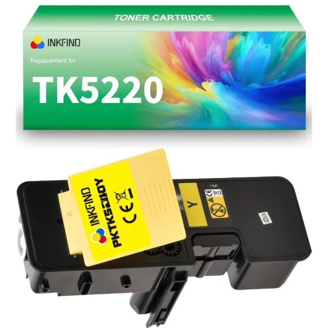 INKFIND TK5220 Geel tonercartridge compatibel met Kyocera TK5220 TK-5220 Geel toner cartridge - 1-pack Geel Geel x 1