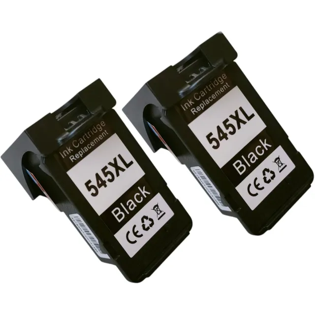 KATRIZ inkt geschikt voor Canon PG545XL Zwart (2stuks)| Geschikt voor Canon Pixma IP 2850/ MG 2450/ MG 2455/ MG 2550/ MG 2550 S/ MG 2555/ MG 2555 S/ MG 2900/ MG 2950/ MG 2950 S/ MG 3050/ MG 3051/ MG 3052/ MG 3053/Pixma MX 495/ TS 3150/ TS 3151 /TS3