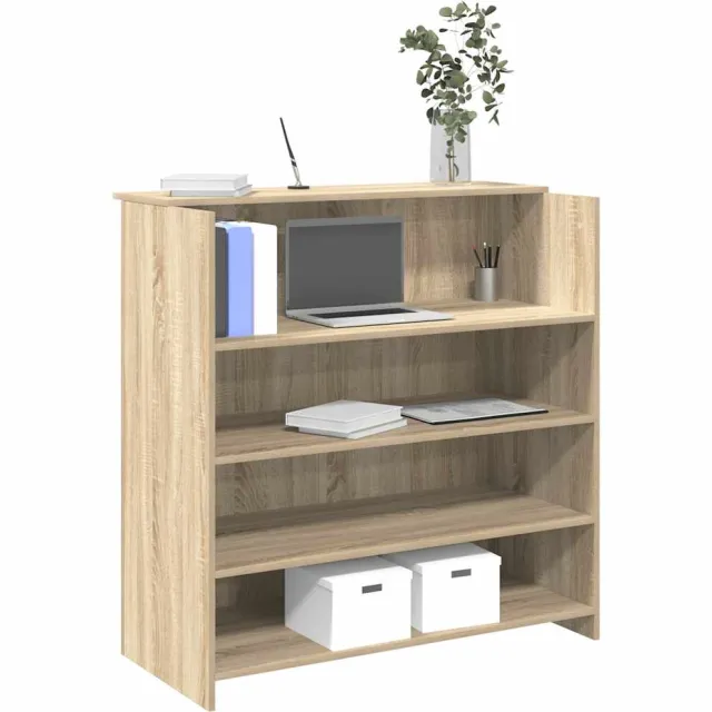 vidaXL Receptiebalie Sonoma Eiken 100x50x103,5 cm Bewerkt Hout Bruin