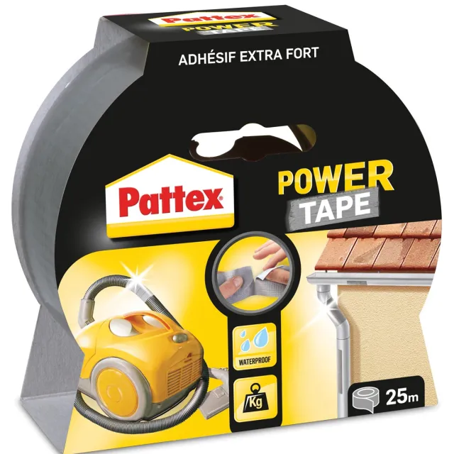Pattex plakband Power Tape lengte: 25 m, grijs
