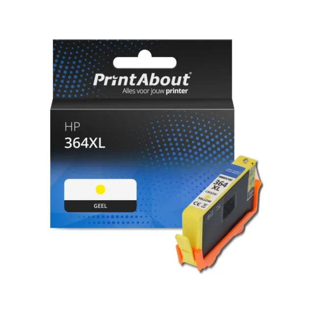 PrintAbout huismerk Inktcartridge 364XL (CB325EE) Geel Hoge capaciteit Geschikt voor HP