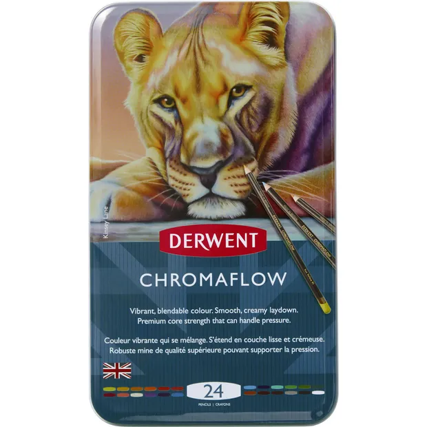 Derwent Kleurpotloden Derwent Chromaflow set à 24 kleuren