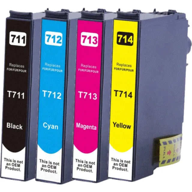 G&G Voordeelset - Vervanger voor Epson T0715 Black, Cyan, Magenta, Yellow