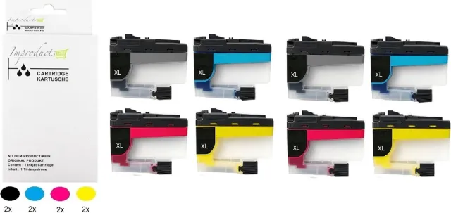 Improducts Inkt cartridges - Alternatief Brother LC-426XL LC 426 bk/c/m/y 2x multipack inktcartridges o.a.Brother MFC-J4335DW MFC-J4340DW MFC-J4535DW MFC-J4540DW lc-426val Multicolor - Zwart (2x), Cyaan (2x), Magenta (2x), Geel (2x)