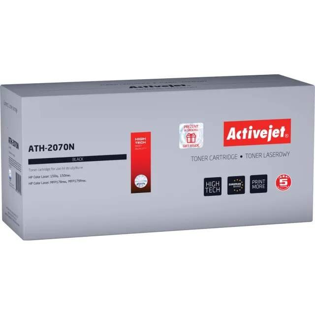 ActiveJet ATH-2073N Toner voor HP-printer; HP 117A 2073A vervanging; Opperste; 700 pagina's; magenta. Zwart