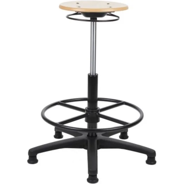 ABC Kantoormeubelen Hoge werkkruk Workforce, model 7821N met zachte wielen Houtkleur