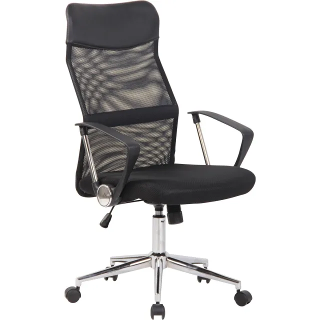 CLP Korba Bureaustoel - Voor volwassenen - Ergonomisch - Mesh - zwart