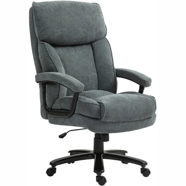 Homona Bureaustoel - Belastbaar tot 200 kg - Met wipfunctie - In hoogte verstelbaar - 68,5 x 79 x 117-125 cm - Grijs