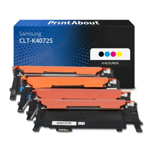 PrintAbout huismerk Toner CLT-K4072S (SU128A) 4-kleuren Multipack Geschikt voor Samsung