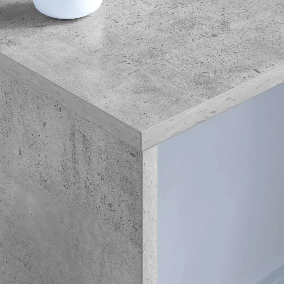 vidaXL Wandbureau Beton Grijs 100 x 45 x 30 cm Bewerkt hout, foto 4