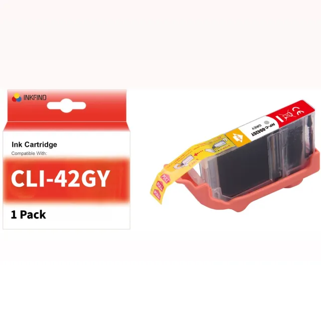 INKFIND CLI-42 Grijs inktcartridge compatibel met Canon CLI-42 CLI42 Geschikt voor Canon Pixma Pro-100 Pro100s – 1 Pack GY