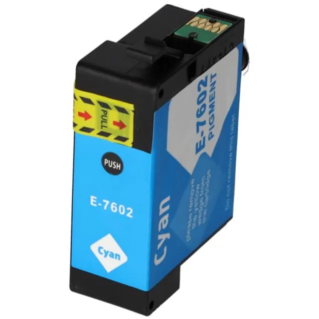 PrintAbout Huismerk Epson T7602 Inktcartridge Cyaan
