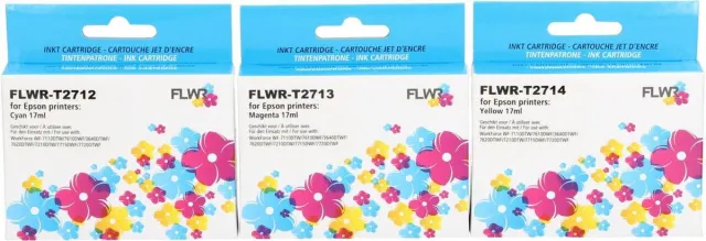 FLWR Cartridges / Epson 27XL 3-pack / kleur / Geschikt voor Epson