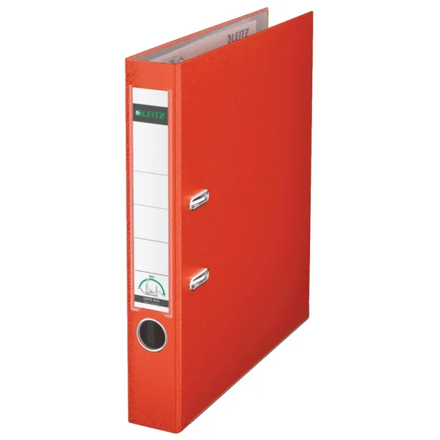 Leitz 180° ordner, A4, uit PP, rug van 5 cm, lichtrood
